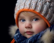 Baby boy looking at camera