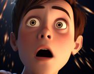 Blinking eyes close up