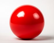 Red ball ornament isolated on a white background