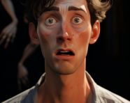 Emotional distress on face