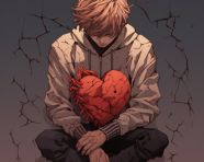 A person holding a broken heart representing the pain of heartbreak