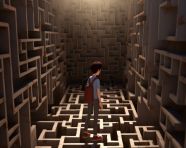 Businessman finding success in maze