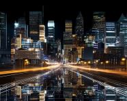 Spectacular night view of the city