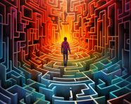 Person walking through a maze representing the challenges