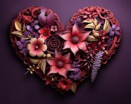 Heart shaped flower bouquet