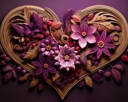 Romantic heart flowers