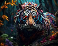 Paper tiger in color