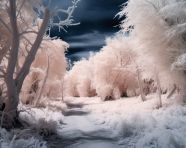 Infrared forest landscape