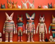 Toy figurines on a store shelf