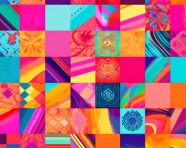 Patchwork quilt vector artwork