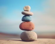 A stack of stones from the ground