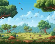 Retro tree illustration