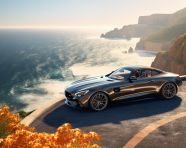 Cliffside car with ocean view