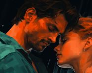 Couple shares an umbrella in the rain