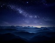 The milky way shines bright in the darkness