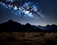 The milky way dazzles the night sky