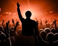 Public speaker addressing audience