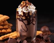 Decadent chocolate ice cream sundae