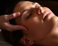 Relaxing face massage treatment