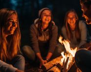 Campfire bonding moment
