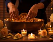 Massage therapist at work