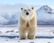 Majestic polar bear in its natural habitat