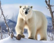 A portrait of a polar bear