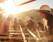 Generous volunteers build home for family in need