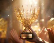 Hands clasp in unity