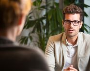 Person seeking help from therapist