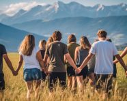 Group of people in field