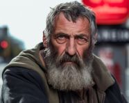 Man looking at intersection