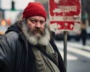 Man contemplating his next move