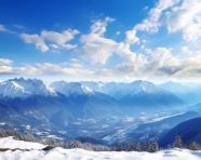 Majestic mountain range in the distance