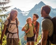 Family of four explores the mountains