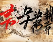 Elegant chinese calligraphy