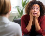 Therapist helps young woman cope