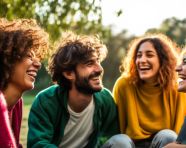 Kids playing on bench in park