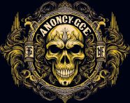 A logo with graffiti and paint