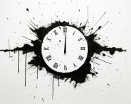 Minimalist white background with black roman numeral