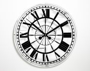 Classic white background with black roman number