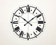 Black roman numeral on white background