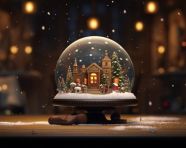 Festive snow globe decoration