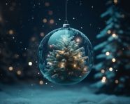 Merry christmas tree in winter