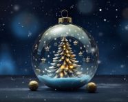 Snowy christmas ornament