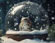 Snow globe with a frog inside