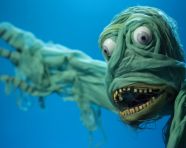 Green stocking puppet