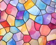Seamless abstract watercolor stained glass