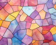 Stained glass abstract watercolor background
