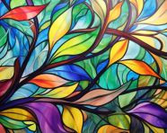 Abstract floral background with swirls